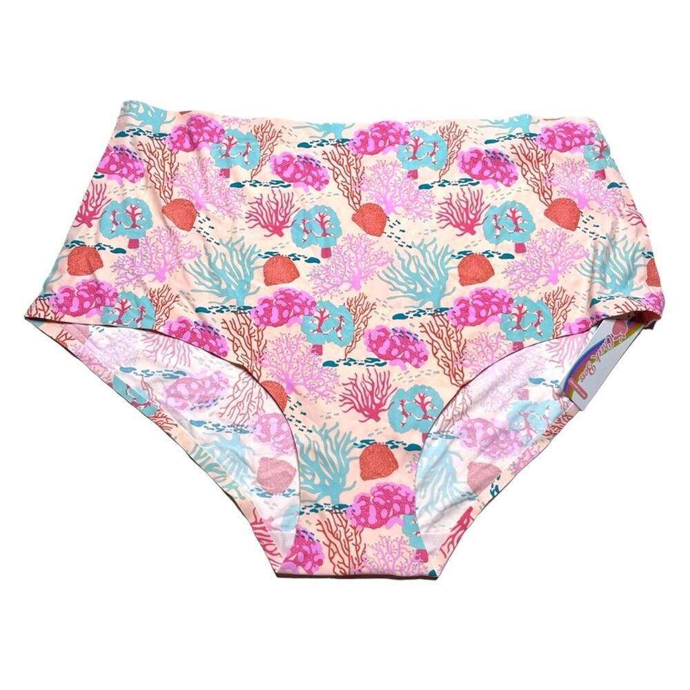 Cheek Boss Brief Panty Coral Reef Size 2XL